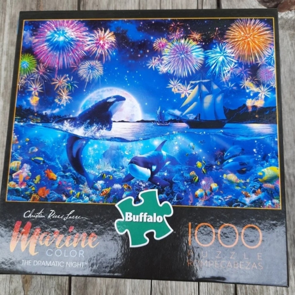 New jigsaw puzzle ocean fireworks marine 1000 pcs